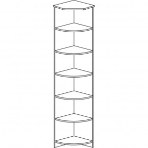 Шкаф угловой открытый №607 Инна Денвер темный в Игре - igra.ok-mebel.com | фото 2
