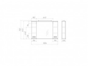 Шкаф-зеркало Cube 100 Эл. Домино (DC5013HZ) в Игре - igra.ok-mebel.com | фото 2