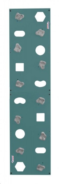 Скалодром пристенный (500*2000) стандарт ЭЛЬБРУС Pastel с отверстиями (10 шт. серых зацепов) цв. бирюзовый в Игре - igra.ok-mebel.com | фото 1