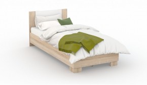 Спальня Аврора Кровать 120 со встроенным основанием под матрас Дуб сонома/Белый в Игре - igra.ok-mebel.com | фото