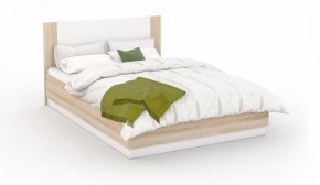 Спальня Аврора Кровать 160 с подъемным механизмом Дуб сонома/Белый в Игре - igra.ok-mebel.com | фото