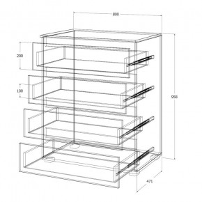 Спальный гарнитур Лиана (Дуб Крафт Белый/Графит) в Игре - igra.ok-mebel.com | фото 8