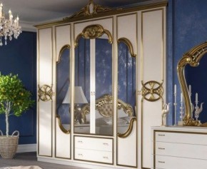 Спальный гарнитур Ольга (модульная) беж/золото в Игре - igra.ok-mebel.com | фото 2