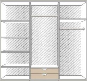 Спальный гарнитур Ольга (модульная) беж/золото в Игре - igra.ok-mebel.com | фото 3