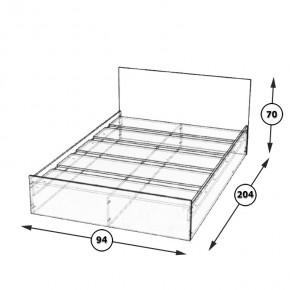 Стандарт Кровать 0900, цвет дуб сонома, ШхГхВ 93,5х203,5х70 см., сп.м. 900х2000 мм., без матраса, основание есть в Игре - igra.ok-mebel.com | фото 4