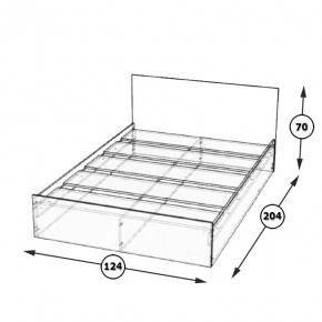 Стандарт Кровать 1200, цвет дуб сонома, ШхГхВ 123,5х203,5х70 см., сп.м. 1200х2000 мм., без матраса, основание есть в Игре - igra.ok-mebel.com | фото