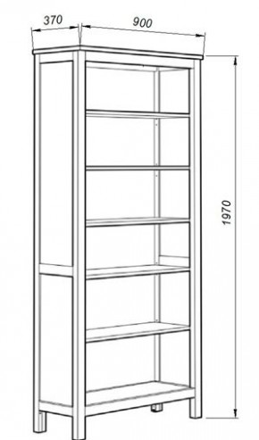 Стеллаж 00 Кантри, массив сосны, цвет белый в Игре - igra.ok-mebel.com | фото 3