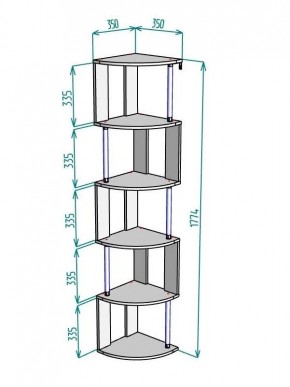 Стеллаж Maria S113-MA (Графит) в Игре - igra.ok-mebel.com | фото 3