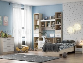 МАРТИНА Стеллаж с ящиками (Белый глянец/дуб сонома) в Игре - igra.ok-mebel.com | фото 3