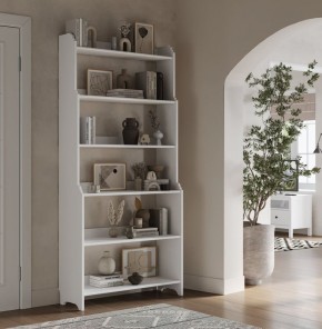 Стеллаж Вествик, массив сосны, цвет белый в Игре - igra.ok-mebel.com | фото 3