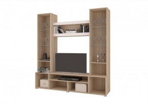 Стенка АНТАЛИЯ 2 (Сонома/Белый софт) в Игре - igra.ok-mebel.com | фото 2