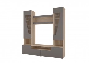 Стенка АНТАЛИЯ 2 (Сонома/Графит софт) в Игре - igra.ok-mebel.com | фото