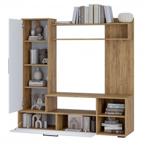 Гостиная Евро 2 (крафт/белый) в Игре - igra.ok-mebel.com | фото 2
