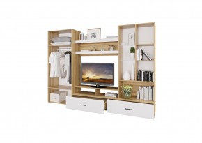 Стенка НЕНСИ 1 (Ясень Шимо светлый/Капучино глянец) в Игре - igra.ok-mebel.com | фото 3