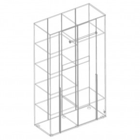 СТИЛ Шкаф 4-ств с зеркалом 1200 в Игре - igra.ok-mebel.com | фото 2