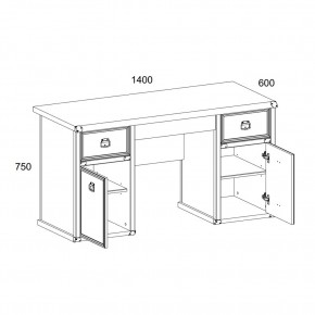 Стол 2D3S, MAGELLAN, цвет Сосна винтаж в Игре - igra.ok-mebel.com | фото 2