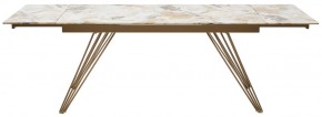 Стол ACERRA NEW 160 GLOSS GRAND JADE SOLID CERAMIC/ каркас цвета шампань, ®DISAUR в Игре - igra.ok-mebel.com | фото 11
