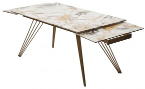 Стол ACERRA NEW 160 GLOSS GRAND JADE SOLID CERAMIC/ каркас цвета шампань, ®DISAUR в Игре - igra.ok-mebel.com | фото 13