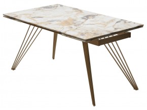 Стол ACERRA NEW 160 GLOSS GRAND JADE SOLID CERAMIC/ каркас цвета шампань, ®DISAUR в Игре - igra.ok-mebel.com | фото 14