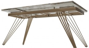 Стол ACERRA NEW 160 GLOSS GRAND JADE SOLID CERAMIC/ каркас цвета шампань, ®DISAUR в Игре - igra.ok-mebel.com | фото 9
