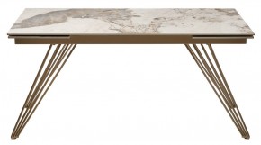 Стол ACERRA NEW 160 GLOSS LUXURY PANDORA SOLID CERAMIC/ каркас цвета шампань, ®DISAUR в Игре - igra.ok-mebel.com | фото 11