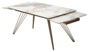 Стол ACERRA NEW 160 GLOSS LUXURY PANDORA SOLID CERAMIC/ каркас цвета шампань, ®DISAUR в Игре - igra.ok-mebel.com | фото 6