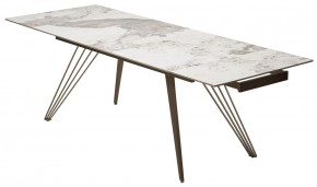 Стол ACERRA NEW 160 GLOSS LUXURY PANDORA SOLID CERAMIC/ каркас цвета шампань, ®DISAUR в Игре - igra.ok-mebel.com | фото 7