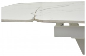 Стол ALATRI 120 GLOSS STATUARIO WHITE SOLID CERAMIC / WHITE, ®DISAUR в Игре - igra.ok-mebel.com | фото 3