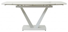 Стол ALATRI 120 GLOSS STATUARIO WHITE SOLID CERAMIC / WHITE, ®DISAUR в Игре - igra.ok-mebel.com | фото 4