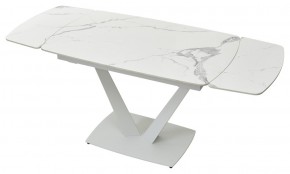 Стол ALATRI 120 GLOSS STATUARIO WHITE SOLID CERAMIC / WHITE, ®DISAUR в Игре - igra.ok-mebel.com | фото 6