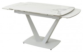 Стол ALATRI 120 GLOSS STATUARIO WHITE SOLID CERAMIC / WHITE, ®DISAUR в Игре - igra.ok-mebel.com | фото 8