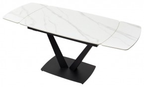 Стол ALATRI 120 MATT WHITE MARBLE SOLID CERAMIC / BLACK, ®DISAUR в Игре - igra.ok-mebel.com | фото 4