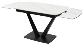 Стол ALATRI 120 MATT WHITE MARBLE SOLID CERAMIC / BLACK, ®DISAUR в Игре - igra.ok-mebel.com | фото 9