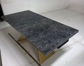 Стол ALES 180 BLACK GRAVE SOLID CERAMIC, керамика / бронзовый, ®DISAUR в Игре - igra.ok-mebel.com | фото 5