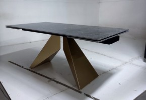 Стол ALES 180 BLACK GRAVE SOLID CERAMIC, керамика / бронзовый, ®DISAUR в Игре - igra.ok-mebel.com | фото 6