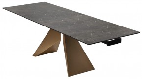Стол ALES 180 BLACK GRAVE SOLID CERAMIC, керамика / бронзовый, ®DISAUR в Игре - igra.ok-mebel.com | фото 7