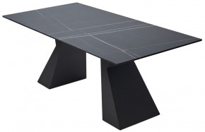 Стол БОГАРТ 200 TITANIUM BLACK PULIDO, керамика / Черный М-City в Игре - igra.ok-mebel.com | фото 5