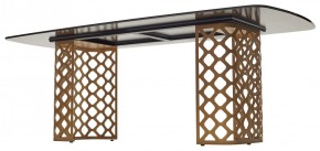 Стол CHIAVARI 220 KL-188 Контрастный мрамор матовый, итальянская керамика / Шампань, ®DISAUR в Игре - igra.ok-mebel.com | фото 5
