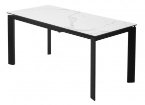 Стол CORNER 120 MATTE STATUARIO Белый мрамор матовый керамика, стекло/ черный каркас, ®DISAUR в Игре - igra.ok-mebel.com | фото 5