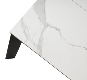 Стол CORNER 120 MATTE STATUARIO Белый мрамор матовый керамика, стекло/ черный каркас, ®DISAUR в Игре - igra.ok-mebel.com | фото 8