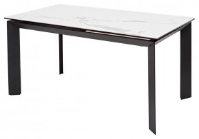 Стол CREMONA 140 HIGH GLOSS STATUARIO Белый мрамор глянцевый, керамика/ черный каркас, ®DISAUR в Игре - igra.ok-mebel.com | фото 7