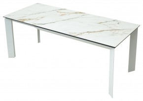 Стол CREMONA 160 KL-188 Контрастный мрамор / белый каркас, ®DISAUR в Игре - igra.ok-mebel.com | фото 2