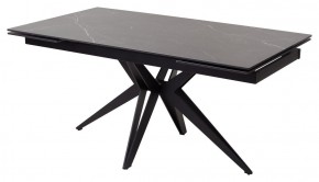 Стол FORIO 160 MATT BLACK MARBLE SOLID CERAMIC / BLACK, ®DISAUR в Игре - igra.ok-mebel.com | фото 1