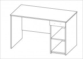 Стол КАСТОР письменный с одной тумбой и одним ящиком, цвет Дуб Сонома в Игре - igra.ok-mebel.com | фото 3
