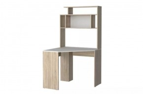 Компьютерный стол №11 (Дуб Сонома/Белый глянец) в Игре - igra.ok-mebel.com | фото 2