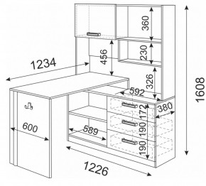 Стол компьютерный ВОЛКЕР М07 (ЯШС) в Игре - igra.ok-mebel.com | фото 3