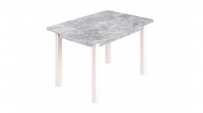 Стол ЛДСП (опоры белые) цемент светлый в Игре - igra.ok-mebel.com | фото