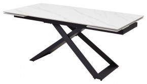 Стол LIVORNO 180 MATT WHITE MARBLE SOLID CERAMIC / BLACK, ®DISAUR в Игре - igra.ok-mebel.com | фото 2