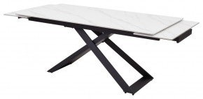 Стол LIVORNO 180 MATT WHITE MARBLE SOLID CERAMIC / BLACK, ®DISAUR в Игре - igra.ok-mebel.com | фото 5