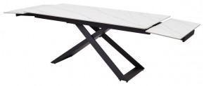 Стол LIVORNO 180 MATT WHITE MARBLE SOLID CERAMIC / BLACK, ®DISAUR в Игре - igra.ok-mebel.com | фото 7